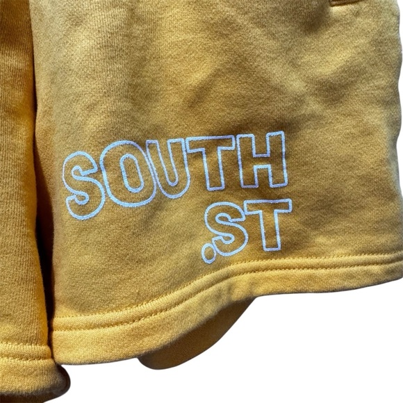 SOUTH .ST mustard yellow cotton drawstring comfy sweat shorts women’s XXS - Picture 3 of 4